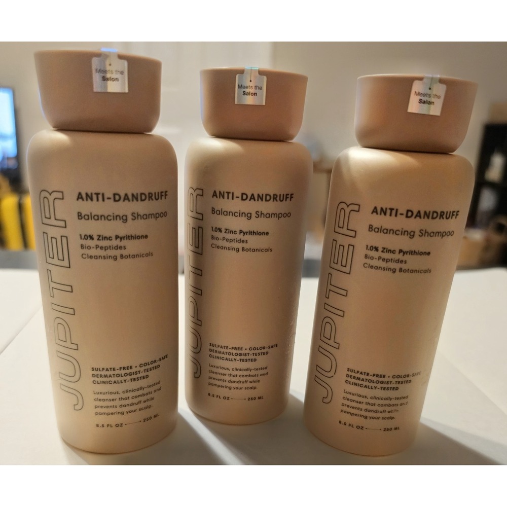 Jupiter Anti-Dandruff Balancing Shampoo 8.5 oz 1% Zinc Pyrithione NEW Lot of 3